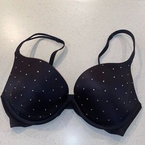 Black Bra With Rhinestones!